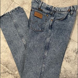 WRANGLER VINTAGE JEANS MEDIUM BLUE WASH 34x36